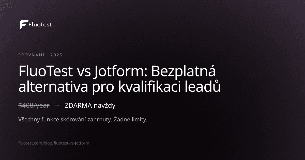 FluoTest vs Jotform: Bezplatná alternativa pro kvalifikaci leadů