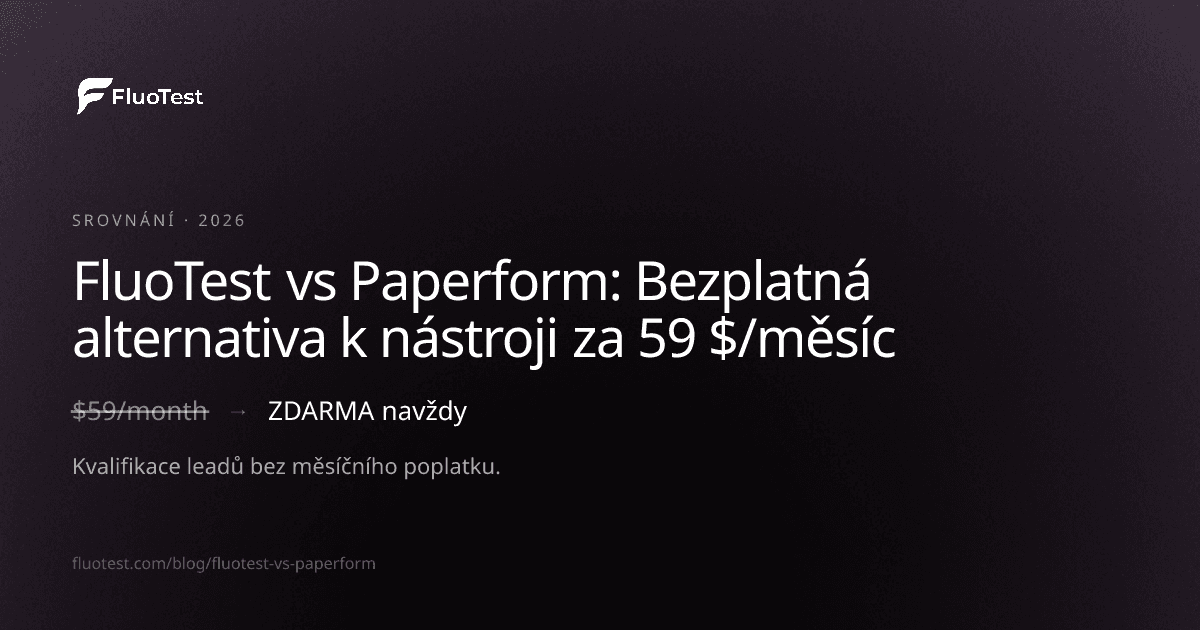 FluoTest vs Paperform: Bezplatná alternativa k nástroji za 59 $/měsíc