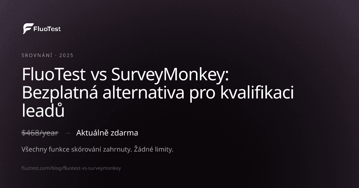 FluoTest vs SurveyMonkey: Bezplatná alternativa pro kvalifikaci leadů