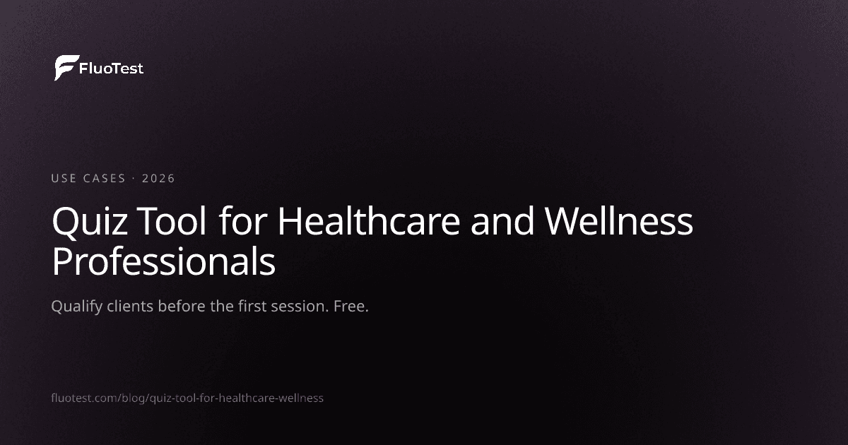 Quiz Tool for Healthcare and Wellness Professionals
