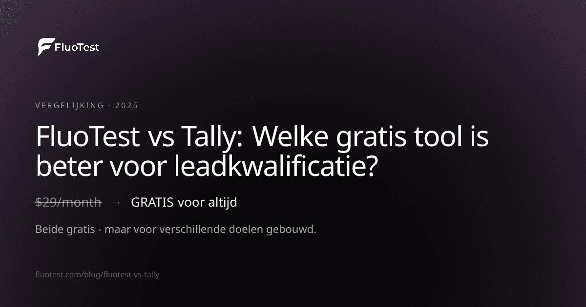 FluoTest vs Tally: Welke gratis tool is beter voor leadkwalificatie?