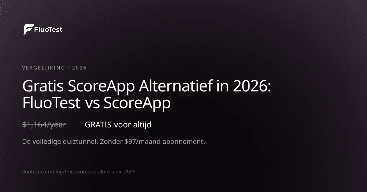 Gratis ScoreApp Alternatief in 2026: FluoTest vs ScoreApp
